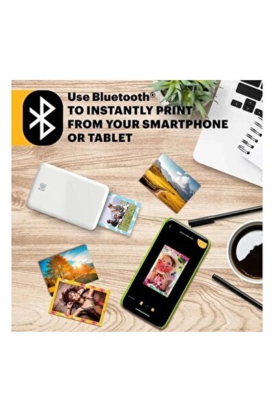 Kodak Step Anında Renkli Fotoğraf Yazıcısı Beyaz Printer