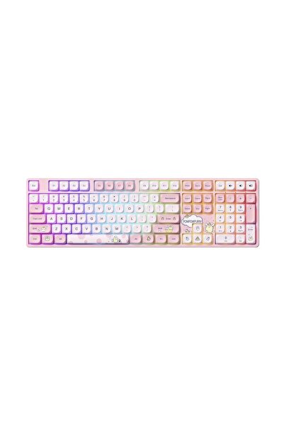 AKKO Pompompurin 5108B Plus Rgb Kablosuz Hotswap Mekanik Pembe Gaming Klavye