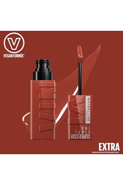 Maybelline New York Super Stay Vinyl Ink Likit Parlak Ruj 130 Extra