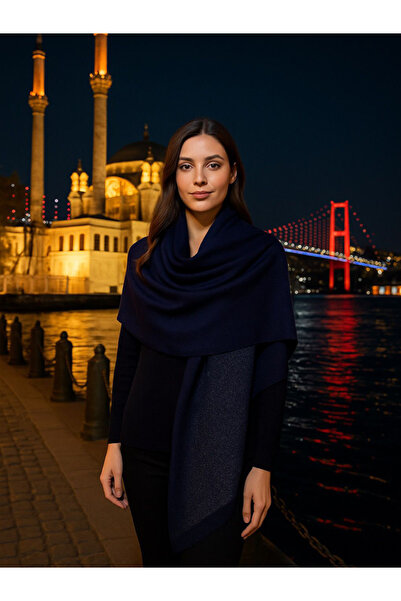 fiore fashion شال مارينو 85% كشمير 15% حرير مطرز