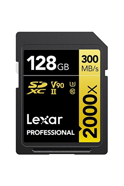 Lexar 128GB Sdxc Uhs-Iı 2000X 300MB/S V90 U3 C10 4K Hafıza Kartı LSD2000128G-...