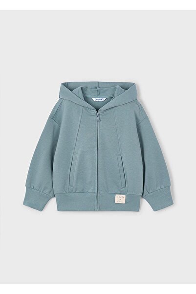 MAYORAL Kışlık Kız Çocuk Kapüşonlu Fermuarlı Sweatshirt- Yeşil