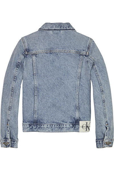 Calvin Klein SALT PEPPER BLUE DEN Kadın Mavi Kot Ceket