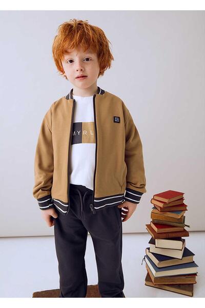 MAYORAL Winter Boys' 3-Piece Tracksuit Set - Brown