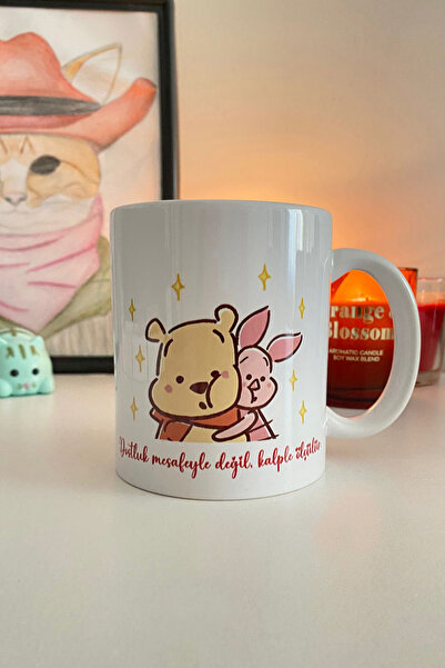 İnci Rüyası Hediyelik Winnie The Pooh & Piglet Dostluk - Arkadaşlık - BFF Kup...