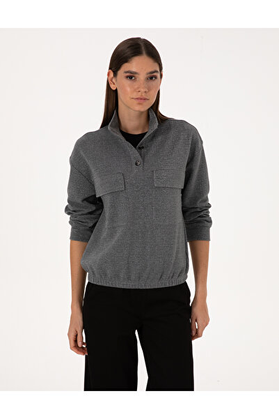 Pierre Cardin Gray Oversize Sweatshirt 50309089-Vr024