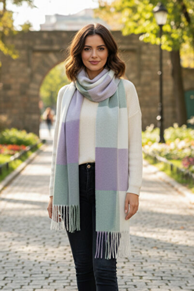 LAGRANZE Σάλι με χρωματιστή εμφάνιση κασμίρι υψηλής ποιότητας