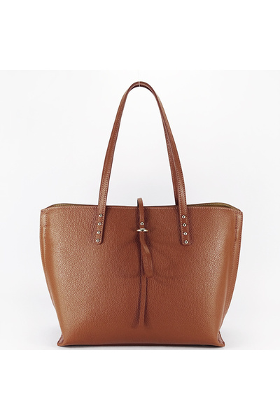 SOFILINE Geantă mare din piele naturală, culoarea cămilei, 1740 M8