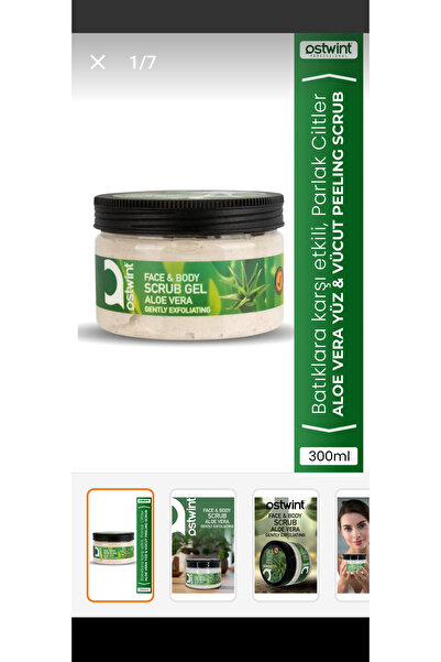 Ostwint Face & Body Scrub Jel Aloe Vera 300 ml – Yüz ve Vücut Peeling Jeli