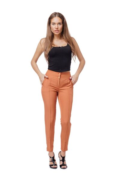 AD Fashion Elegant brown office trousers #52825 - 44 EU