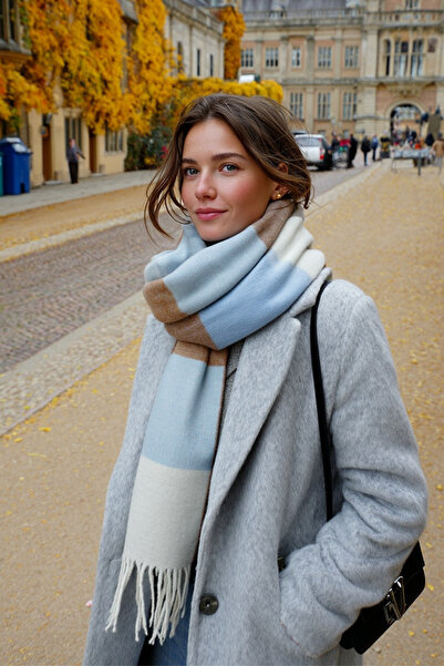 LAGRANZE Σάλι με χρωματιστή εμφάνιση κασμίρι υψηλής ποιότητας