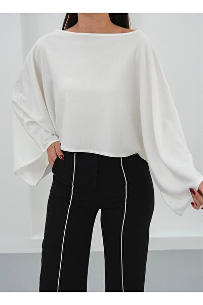 Butik Beyza Μπλούζα με μανίκια νυχτερίδα