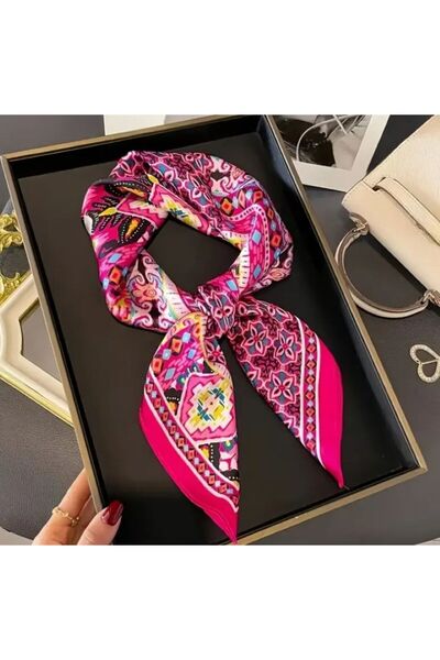 Dgt Luxury Vivid, imprimat geometric, protecție solară, rezistent la vânt, imprimat pe două fețe, eșarfă, eșarfă 70x70