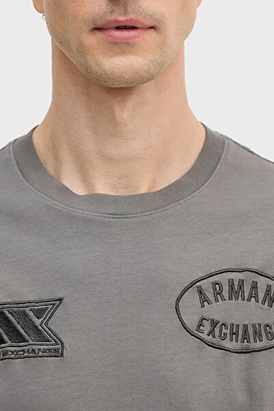 Armani Exchange Embroidered Cotton Regular Fit Crew Neck t Shirt Men's t Shirt Xm001899 Af16283 U8