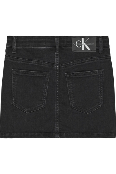 Calvin Klein STRAIGHT SKIRT WASHE Kadın Antrasit Etek