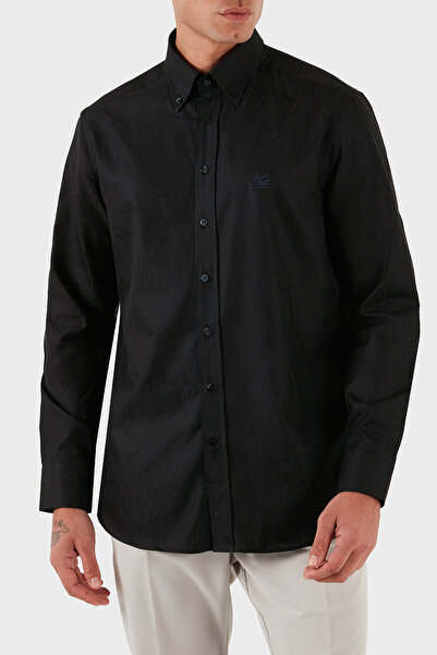 ETRO Jacquard 100% Cotton Regular Fit Button down Collar Shirt Men's Shirt Mrib0004 Aq043 N0000