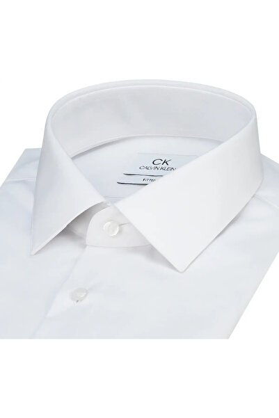 Calvin Klein POPLIN EASY IRON FIT Erkek Beyaz Gömlek