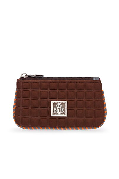 Bilik Deri Scuba Coin Purse Brown Women's Wallet Zi̇p