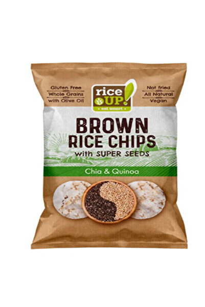 Rice Up Whole Grain Rice Chips Super Seeds Chia & Quinoa 60g, Gluten free, No GMO x 12 Pcs