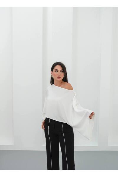 Butik Beyza بلوزة بأكمام الخفافيش