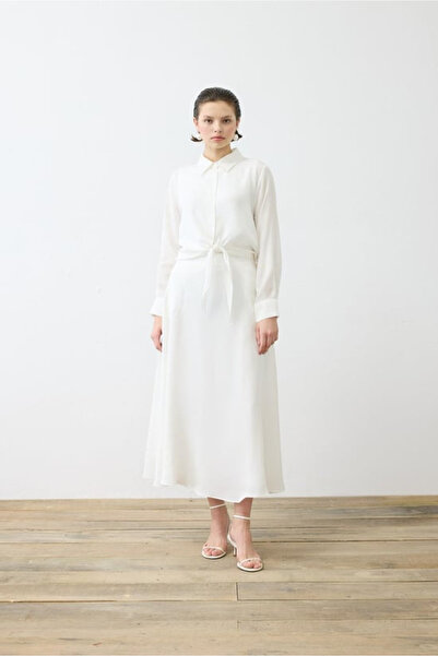 TERZİ DÜKKANI Set cămașă și fustă din mătase măcinată Prime