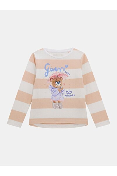 Guess Μπλουζάκι Jersey για κορίτσια με κανονική εφαρμογή