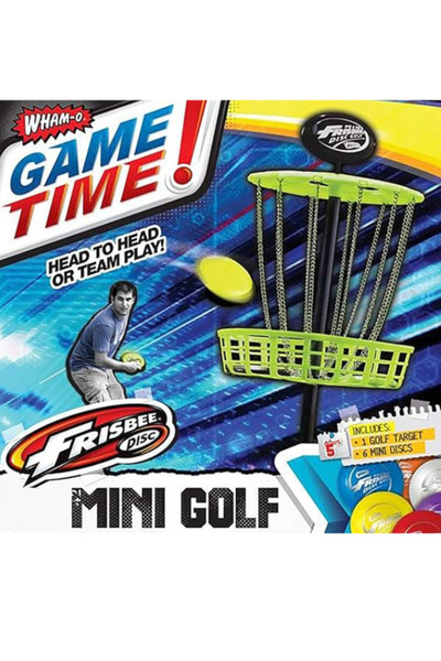 Wham-O لعبة جولف صغيرة قرصية فريسبي - تتضمن هدف جولف واحد و6 أقراص - لعبة جما...