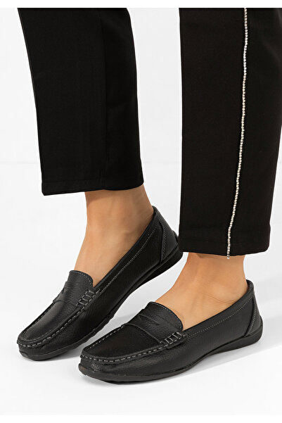 B T Shoes Mocasini dama piele Cheria negri