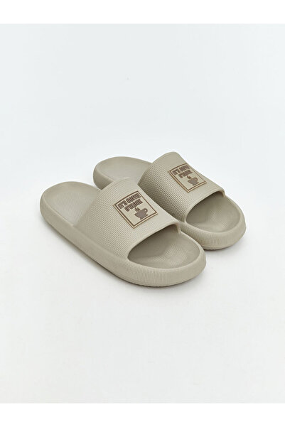 LC Waikiki Brown Printed Single Strap Men's Slippers