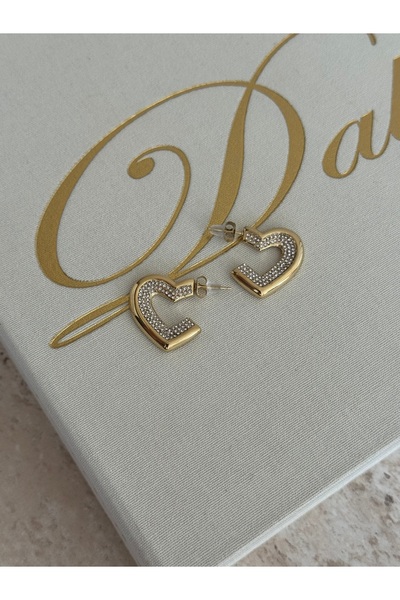 LUXSTONE Heart Gold Earrings