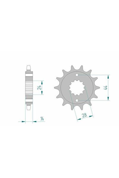 AFAM Pinion față standard din oțel 20614 - 525 - 17 dinți (pentru motociclete)