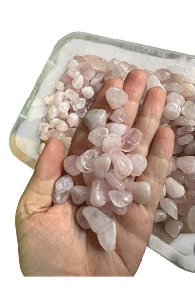 The Magıc of Healıng Pembe Kuvars Mini Doğal Taş Tımbıl Set Karışık Boyut (1 KG)