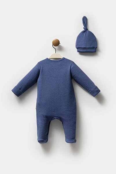 Tolzan Moi noi navy blue romper with hat mnb1251