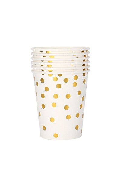 Teo Set of 10 Glasses, , Polka Dot Print, Cardboard, 250 ml, 7.5 x 8.5 x 5.2 ...