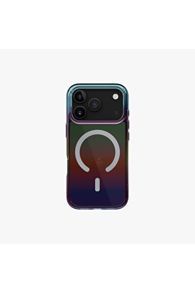 UNIQ Better By Design İphone 17 Pro Max Kapak Holografik Renk Değiştiren Koruyucu Kılıf MagClick Polikarbonat Malzeme