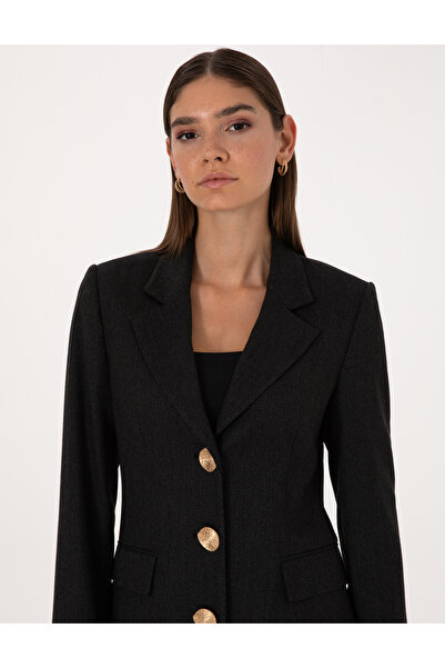 Pierre Cardin Black Slim Fit Jacket 50312943-Vr046