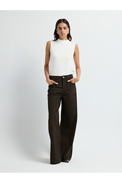 adL Taş Detaylı Denim Pantolon