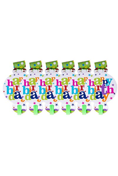 Teo Set 6 Suflatori Happy Birthday, , pentru Petrecere, Tematica Aniversare, ...