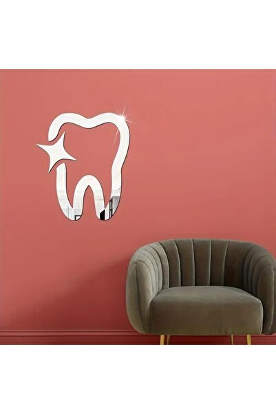 Slasa Decorative Wall Sticker in Tooth Shape by - Acrylic Mirror Effect Sticker