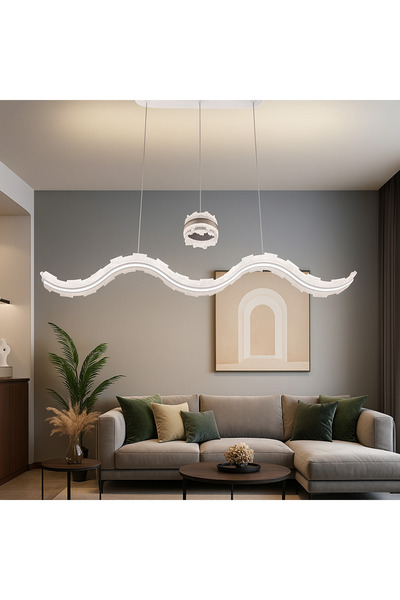 RFAN Pendant, Model 5119, With Remote Control, 3 Types of Light, Adjustable Height, 180W, Gray