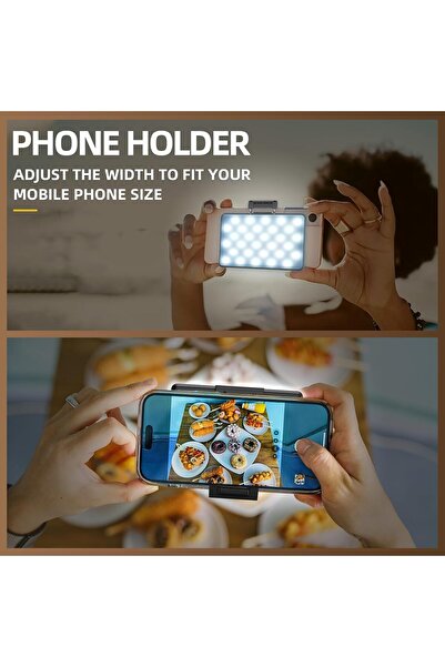 genernic SKY-TOUCH Portable Rechargeable Full LED Video Light — 80 LEDs, 3 Adjustable Modes