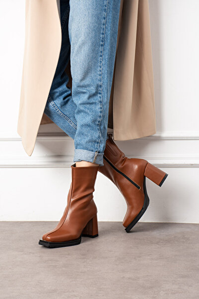 Güllü Shoes Γυναικείες μπότες με χοντρό τακούνι από ματ δέρμα – Άνετο ορθοπεδικό μοντέλο για κομψά χειμερινά καθημερινά συνδυασμούς γραφείου