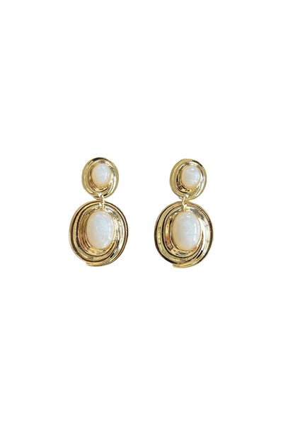 stravis Oval Earrings with Dangle