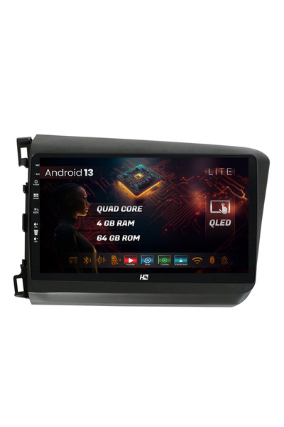 HUB64 Navigatie Honda Civic (2012-2015), 4GB RAM, Quadcore, Carplay, Android ...