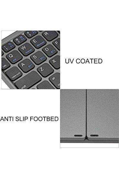 KASINDA Mini Foldable Keyboard With Touchpad Compatible with Bluetooth 3.0 Wireless English&Arabic