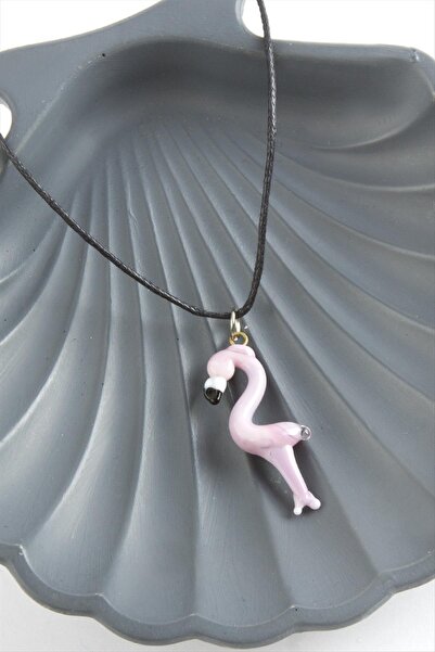 STOREMAX قلادة فيلامينجو الزجاجية