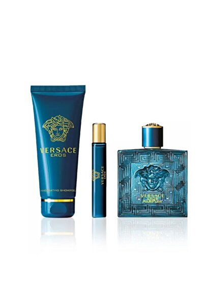 Versace Eros, Άνδρας, Σετ Άρωμα 100ml + Αφρόλουτρο 150ml + Άρωμα 10ml