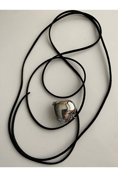 DENİZ TASARIM Kalpli ip kolye süet. 150cm