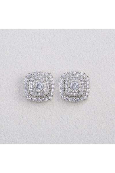 Pursehuit Cercei de culoare argintie cu pietre de zirconiu, Noomie C19