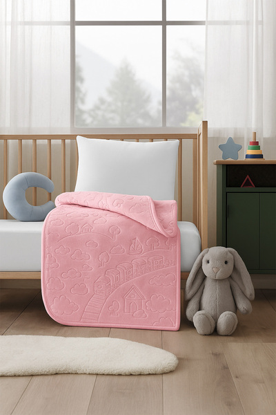 DEKOMOD بطانية أطفال منقوشة من دينارسو مقاس 100×120 سم متعددة الأغراض